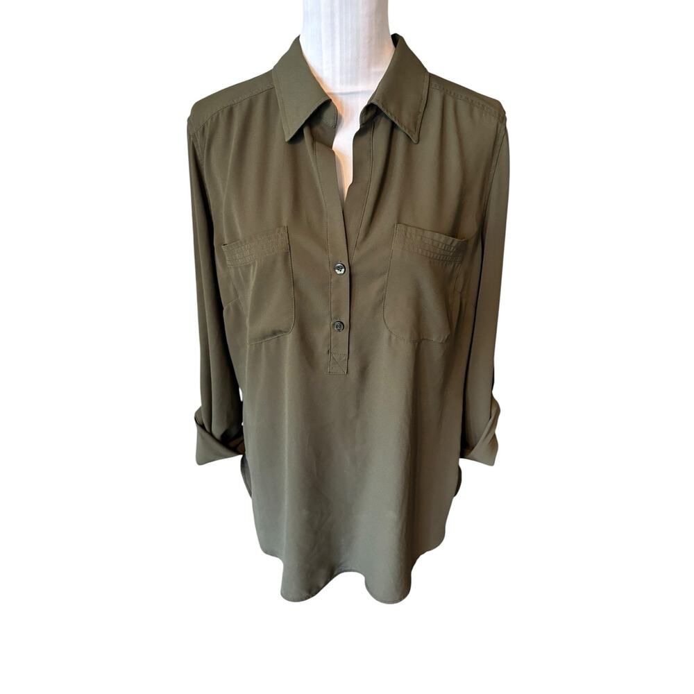 Soho Jeans Olive Green Blouse Tunic Size L